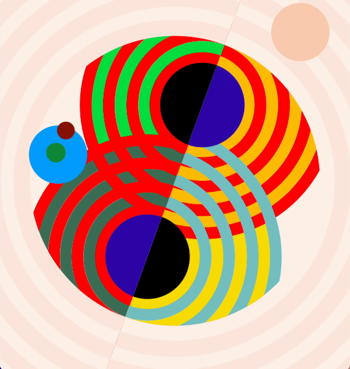 Interactive generative artwork made in Processing